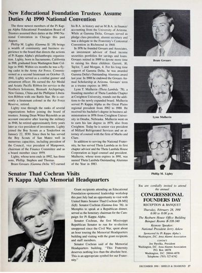 New Educational Foundation Trustees Assume Duties At 1990 National Convention